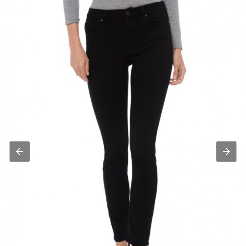 Jen7 Riche Touch Black Noir Slim Straight Jean